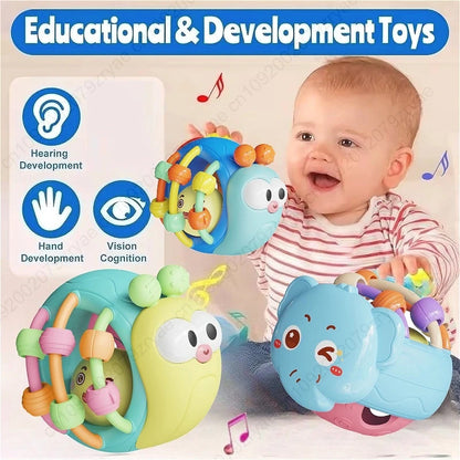 Baby Greifball mit Rassel & Beißring – Entdecken, Greifen und Spielen