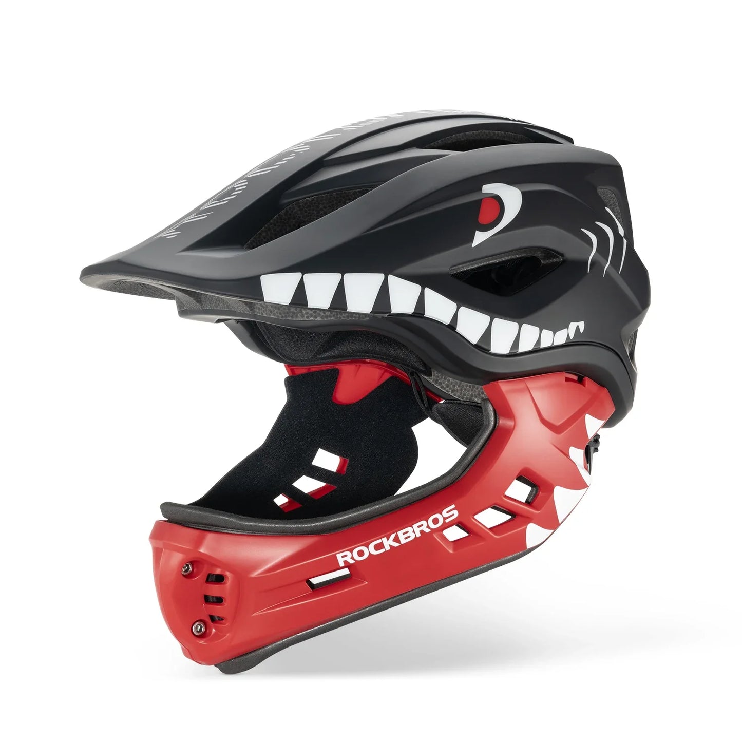 ROCKBROS Kinder-Fahrrad- und Rollerhelm - abnehmbarer Integralhelm