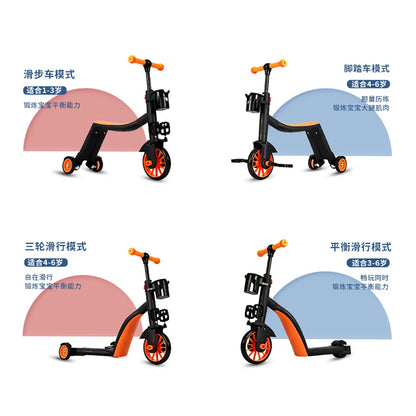 Multifunktions-Kick-Scooter Roller höhen verstellbar – Mitwachsender Fahrspaß für kleine Entdecker