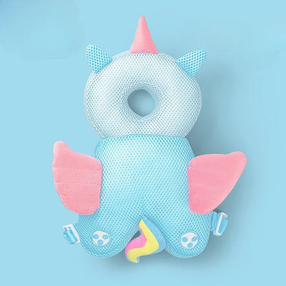 Baby learning-to-walk pillow with fall protection